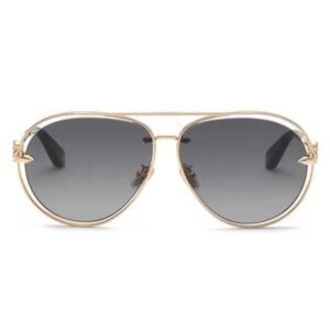 New! Roberto Cavalli SRC032M 0300 Rose Gold Aviator Sunglasses, Authentic